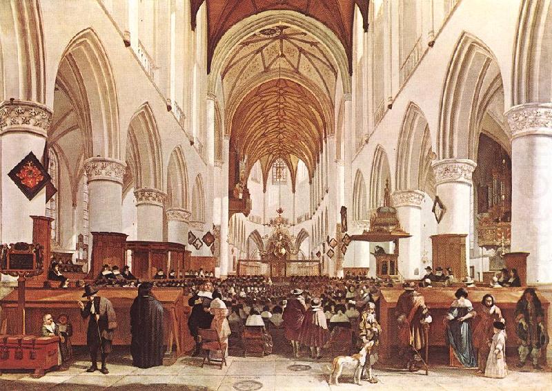 The Interior of the Grote Kerk (St Bavo) at Haarlem, BERCKHEYDE, Gerrit Adriaensz.